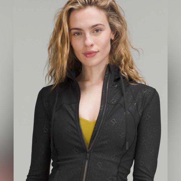 Hooded Define Jacket *Nulu Yogo Embossed Black Very Rare and Hard To Find. Sz 10 - Picture 3 of 11